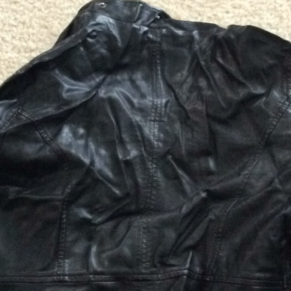 Black leather jacket